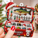 Fishing Tackle Box 3D Ornament For Fisherman, Dad Fishing Man Gifts - Personalized Ornament 4