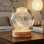 Forever & Always Couple Anniversary Gifts For Her, Him New Version - Personalized Night Light 4