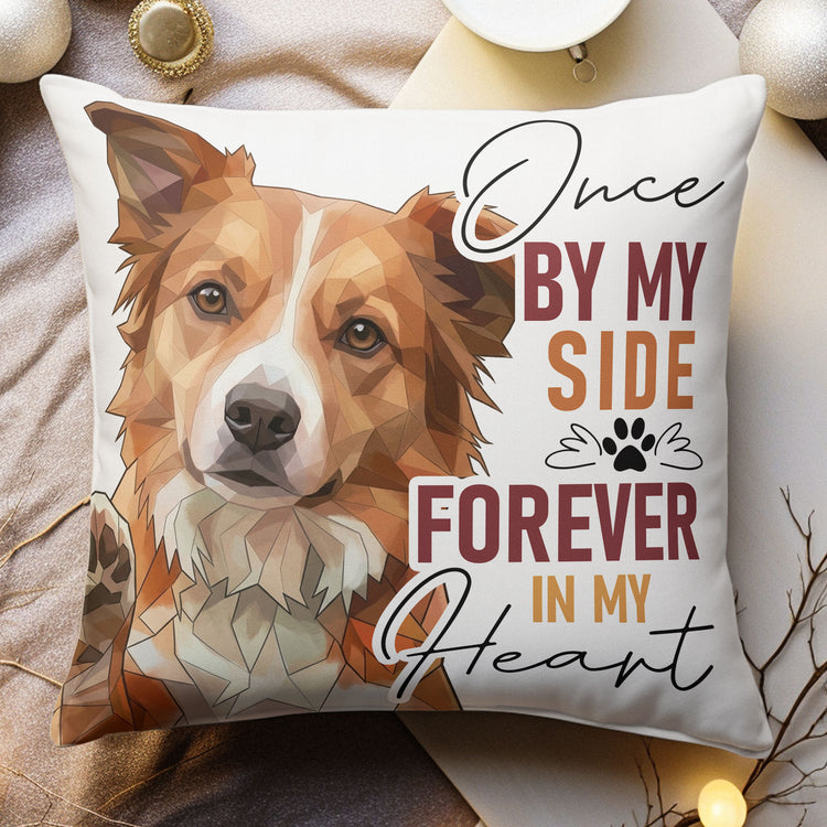 Forever In My Heart Custom Pet Portrait Pet Loss Gifts For Pet Parents - Personalized Pillow 2