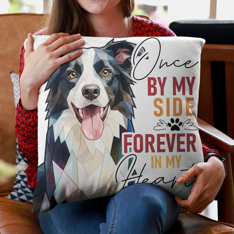 Forever In My Heart Custom Pet Portrait Pet Loss Gifts For Pet Parents - Personalized Pillow 3