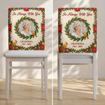 Forever In Our Hearts Christmas Custom Photo Memorial - Personalized Chair Back Cover 4