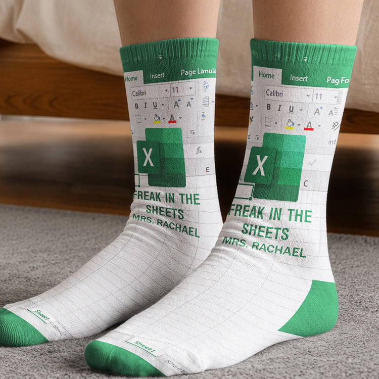Freak In The Sheets - Funny Gifts For Coworker, Boss - Personalized Socks 1