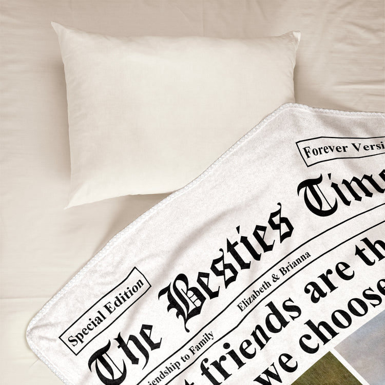 Friend Times - Upload Photo With Besties - Personalized Blanket 4