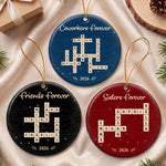 Friends Forever Christmas Gifts For Friends, Coworkers, Besties Scrabble-Style - Personalized Ornament 1