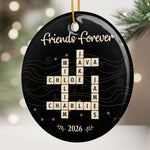 Friends Forever Christmas Gifts For Friends, Coworkers, Besties Scrabble-Style - Personalized Ornament 3