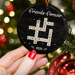 Friends Forever Christmas Gifts For Friends, Coworkers, Besties Scrabble-Style - Personalized Ornament 4