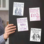 Friendship Gifts Custom Photo Sketch Line Art - Personalized Magnet 2