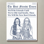 Friendship Gifts Custom Photo Sketch Line Art - Personalized Magnet 3
