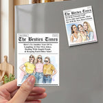 Friendship Gifts Custom Photo Watercolor Art - Personalized Magnet 4
