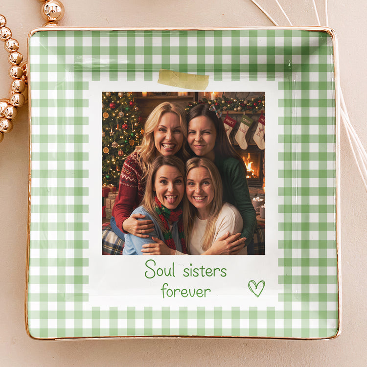 Friendship Gifts For Her BFF Custom Photo Besties Forever - Personalized Jewelry Dish 6