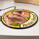 Friendship Gifts Photo Stained Glass - Personalized Window Hanging Suncatcher 4