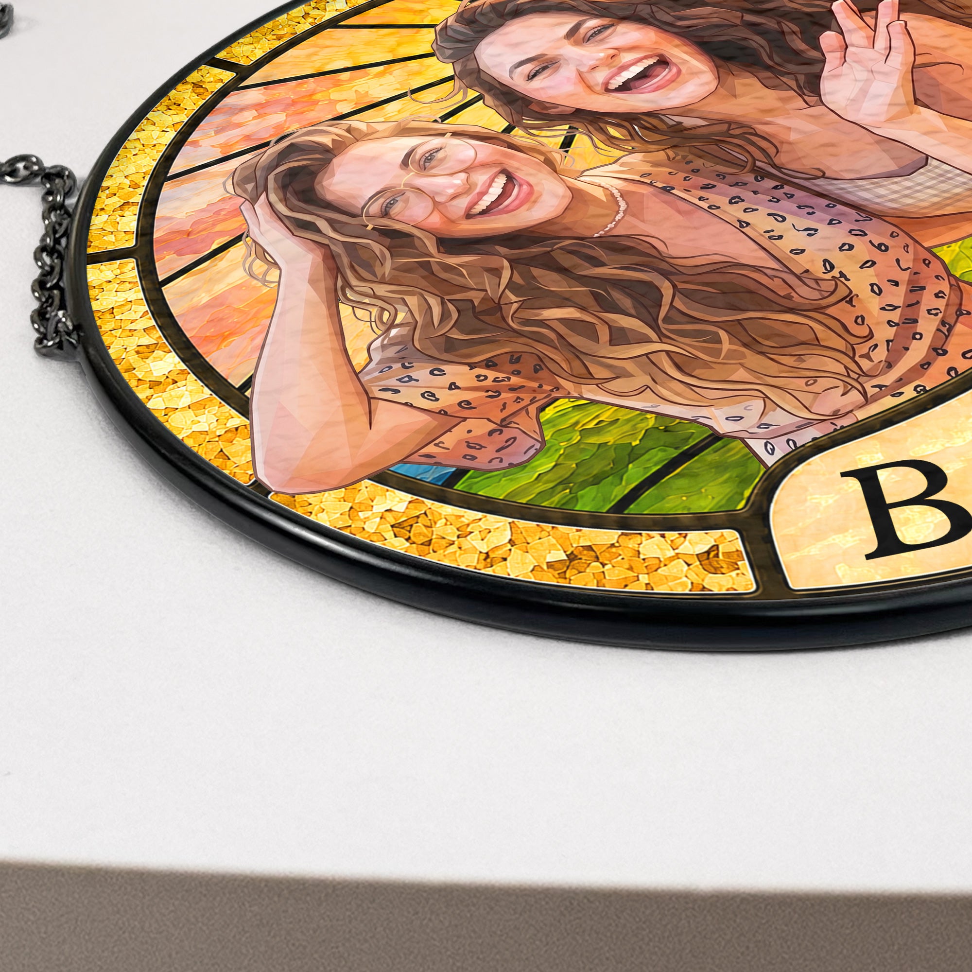 Friendship Gifts Photo Stained Glass - Personalized Window Hanging Suncatcher 5