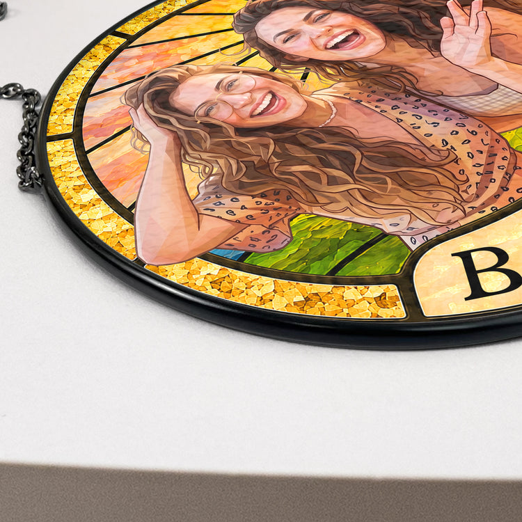 Friendship Gifts Photo Stained Glass - Personalized Window Hanging Suncatcher 5