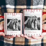 Friendship Photo Cup, Gifts For Her Stripes Style - Personalized Mug 6