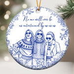 Friendship Sketch Line Art Christmas Gifts For Friends, Sisters - Personalized Ornament 2