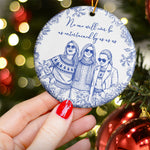 Friendship Sketch Line Art Christmas Gifts For Friends, Sisters - Personalized Ornament 4