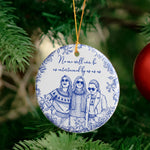 Friendship Sketch Line Art Christmas Gifts For Friends, Sisters - Personalized Ornament 5
