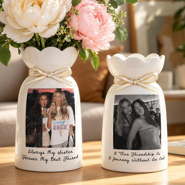 Friendship Thank You Gift For Besties, Bridemaids, Mom & Daughter - Personalized Vase 1