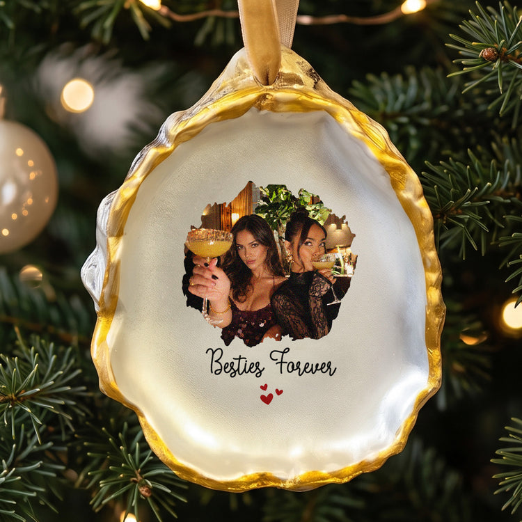 Friendship Thank You Gifts - Upload Photo Oyster - Personalized Ornament 1