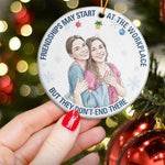 Friendships May Start At The Workplace Coworkers Gifts For Her, Him - Personalized Ornament 5
