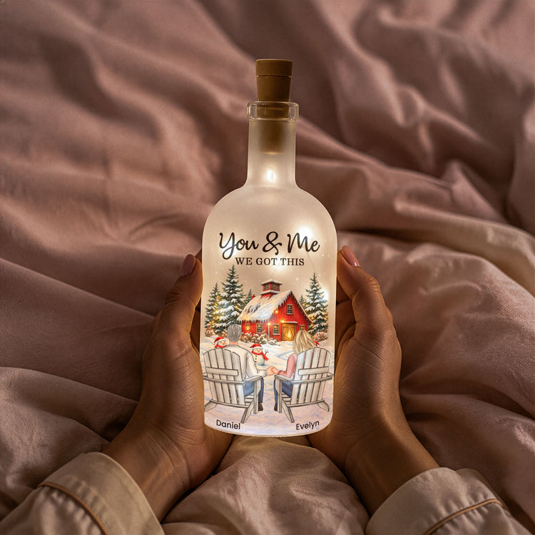 From Our First Kiss Till Our Last Breath New Version Couple Anniversary Gifts - Personalized Bottle Lamp 3