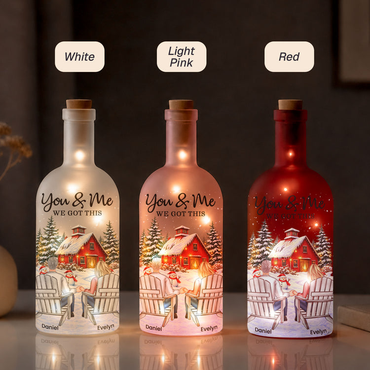 From Our First Kiss Till Our Last Breath New Version Couple Anniversary Gifts - Personalized Bottle Lamp 5