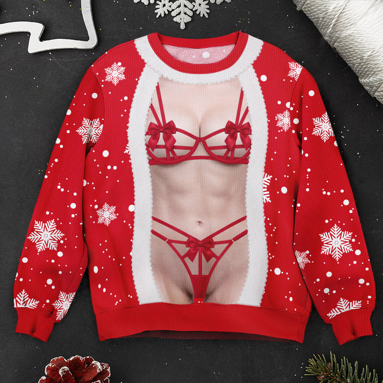 Funny 3D Lingerie T Shirt, Body Illusion Tee, Sexy Costume Shirt, Novelty Party Top - Personalized Sweater 8
