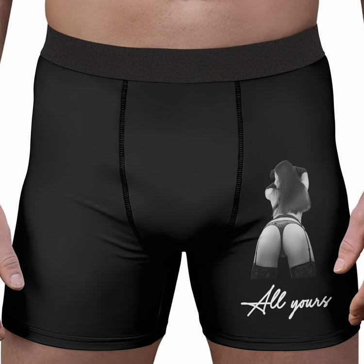 Funny Adult Naughty Gifts For Him - Upload Spicy Photo - Personalized Boxer 2