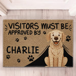 Funny All Guest Must Be Approved By Dog Cat Pet - Personalized Doormat 2