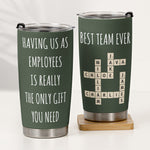 Funny Boss Gift Boss Day Gift, Dream Team Scrabble - Personalized Tumbler 3