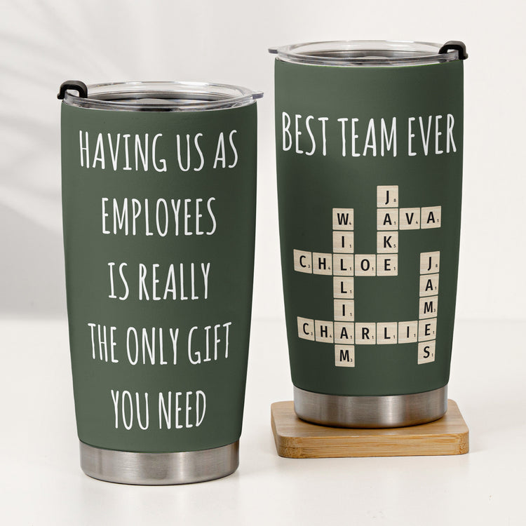Funny Boss Gift Boss Day Gift, Dream Team Scrabble - Personalized Tumbler 3