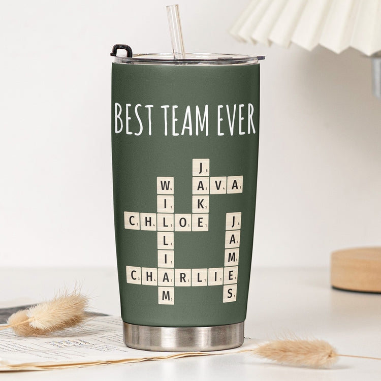 Funny Boss Gift Boss Day Gift, Dream Team Scrabble - Personalized Tumbler 5