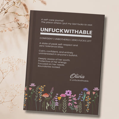 Funny Bulk Gifts For Coworker, Boss, Selfgift - Unfuckwithable - Personalized Journal