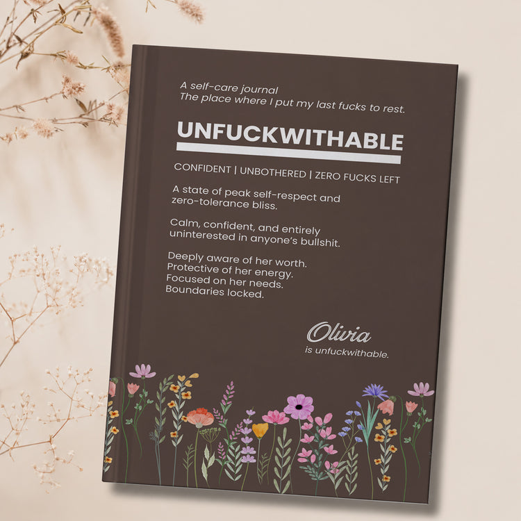 Funny Bulk Gifts For Coworker, Boss, Selfgift - Unfuckwithable - Personalized Journal 1