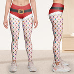 Funny Christmas Outfits, Fishnet Tights Xmas - Personalized Leggings 2