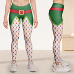 Funny Christmas Outfits, Fishnet Tights Xmas - Personalized Leggings 3