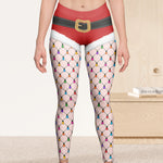 Funny Christmas Outfits, Fishnet Tights Xmas - Personalized Leggings 5