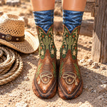 Funny Cowboy – Realistic 3D Western Boots Printed – Country Rodeo Novelty Gag Gift For Men & Women - Personalized Socks 6