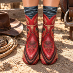 Funny Cowboy – Realistic 3D Western Boots Printed – Country Rodeo Novelty Gag Gift For Men & Women - Personalized Socks 10