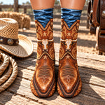 Funny Cowboy – Realistic 3D Western Boots Printed – Country Rodeo Novelty Gag Gift For Men & Women - Personalized Socks 12