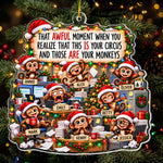 Funny Coworker Bulk Gifts - Monkey Circus, Gag Gifts For Team - Personalized Ornament 1