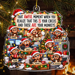 Funny Coworker Bulk Gifts - Monkey Circus, Gag Gifts For Team - Personalized Ornament 3