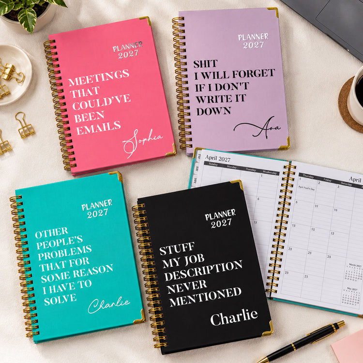 Funny Coworker Christmas Gift Custom Office - Personalized Journal Planner_2027 1