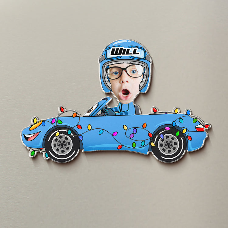 Funny Custom Kid Face Car Toys - Personalized Magnet 3