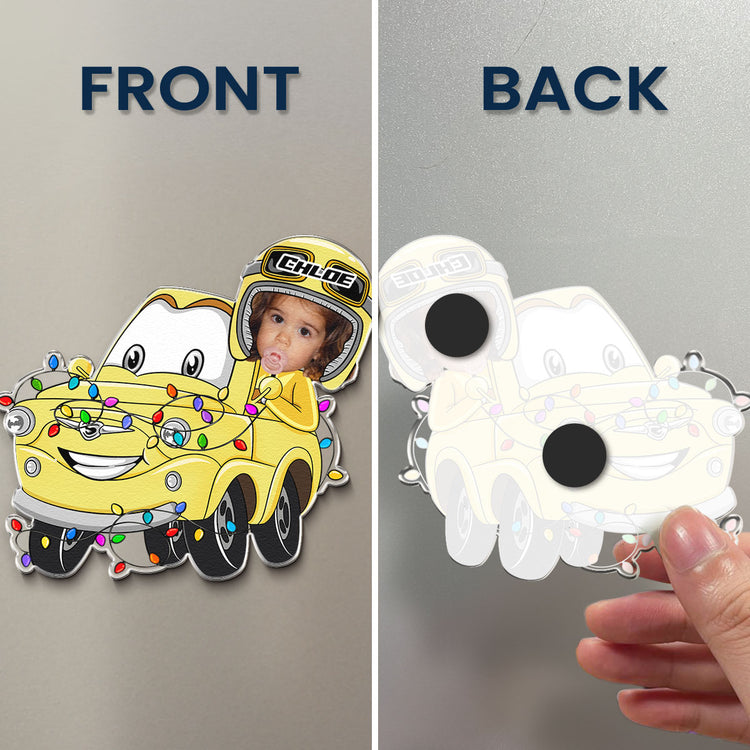 Funny Custom Kid Face Car Toys - Personalized Magnet 4