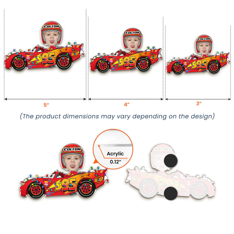 Funny Custom Kid Face Car Toys - Personalized Magnet 5