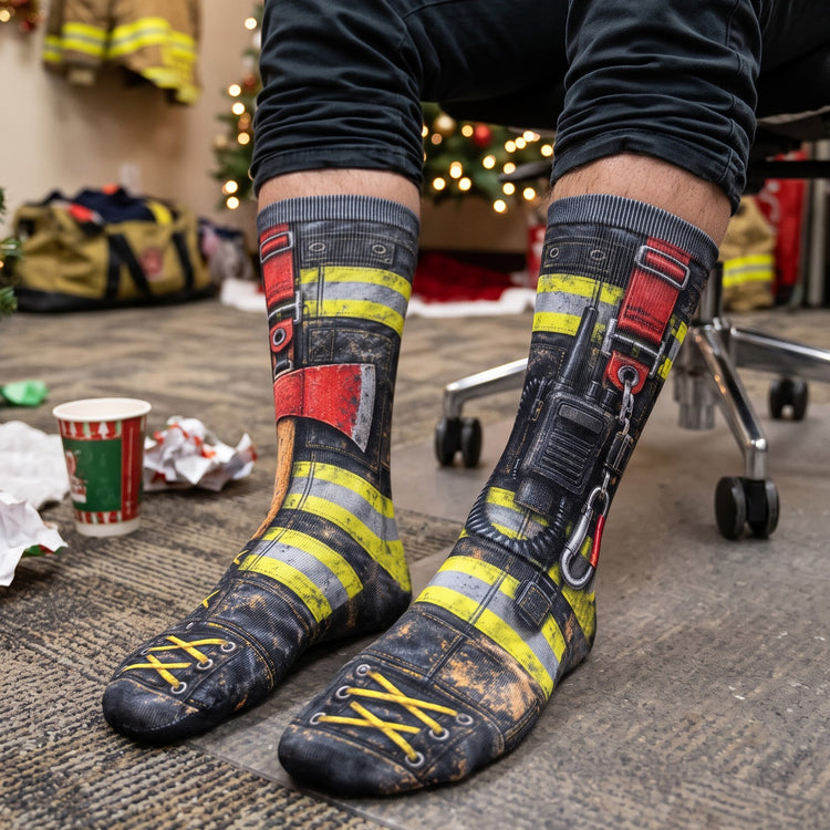 Funny Firefighter 3D Print Fireman Costume Novelty Gag Gifts - Personalized Socks 2