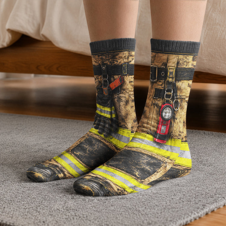 Funny Firefighter 3D Print Fireman Costume Novelty Gag Gifts - Personalized Socks 4
