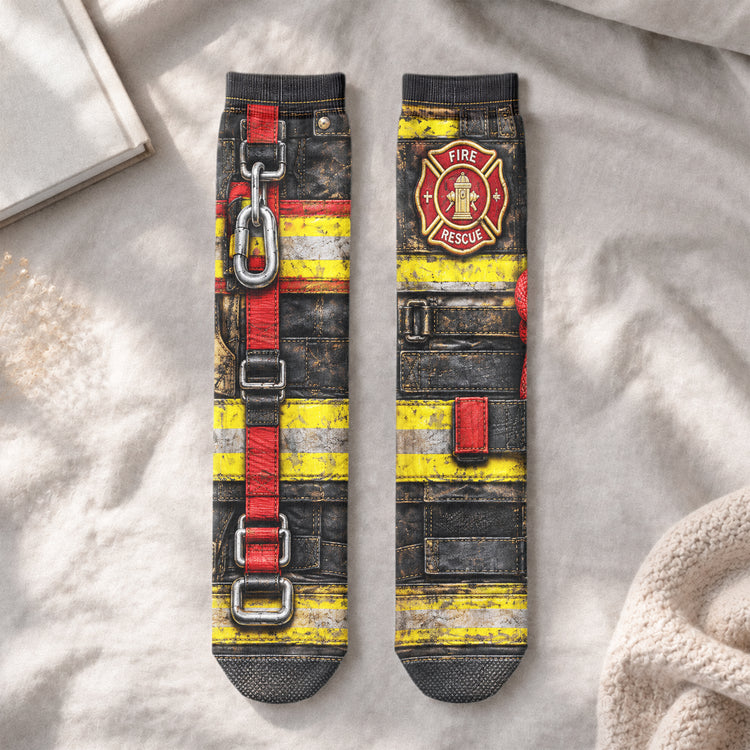 Funny Firefighter 3D Print Fireman Costume Novelty Gag Gifts - Personalized Socks 5