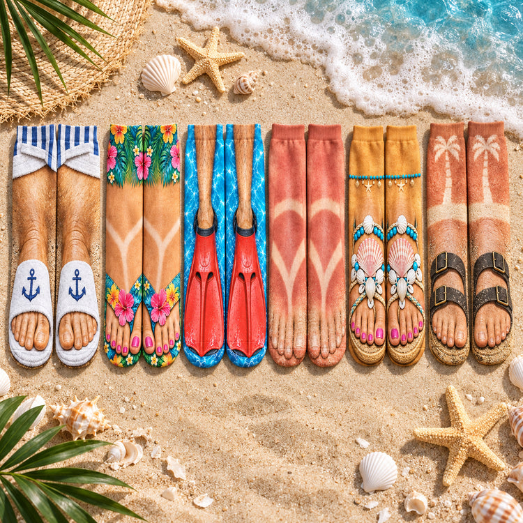 Funny Gag Gifts For Coworkers, Family, Dad, Grandpa, Retirement - Wish I Was On Vacation - Personalized Socks 1